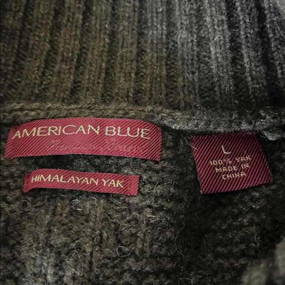 100% Himalayan Yak Shawl Collar Sweater L - Picture 3 of 6